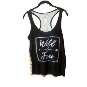 Mentally Exhausted Wild & Free‎ Graphic Racerback Tank Top
